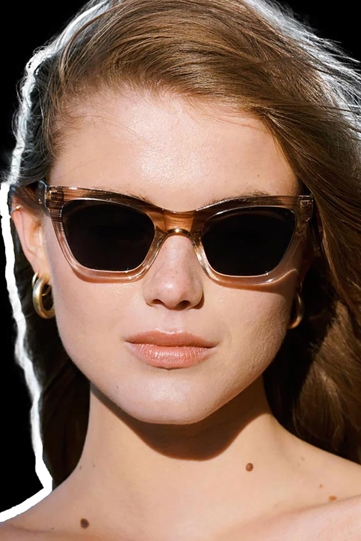 A Kjaerbede Big Kanye Sunglasses In Demi Grey Crystal Transparent