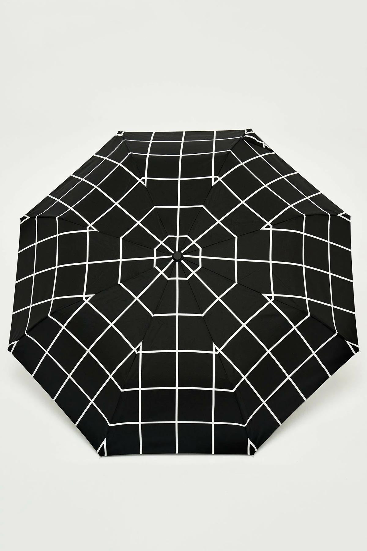 Original Duckhead Black Grid Eco-Friendly Compact Duck Umbrella