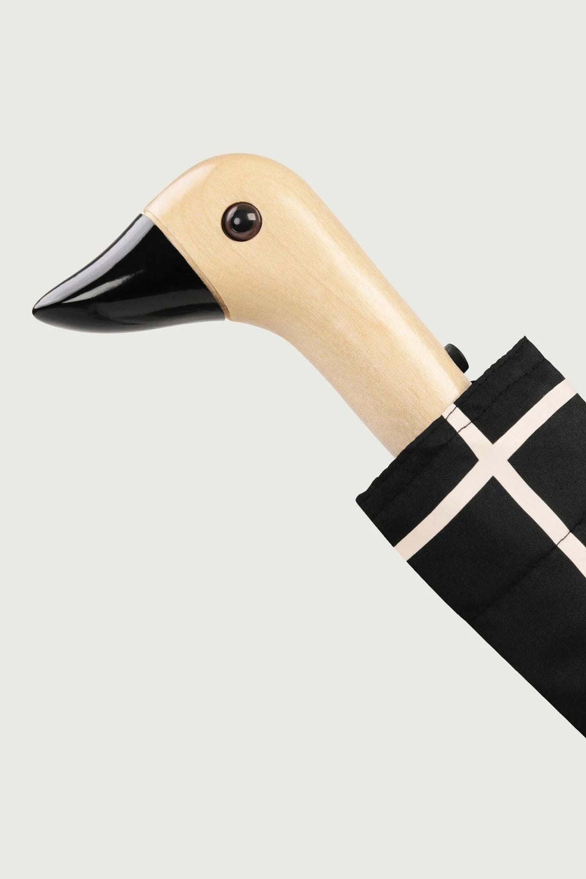 Original Duckhead Black Grid Eco-Friendly Compact Duck Umbrella