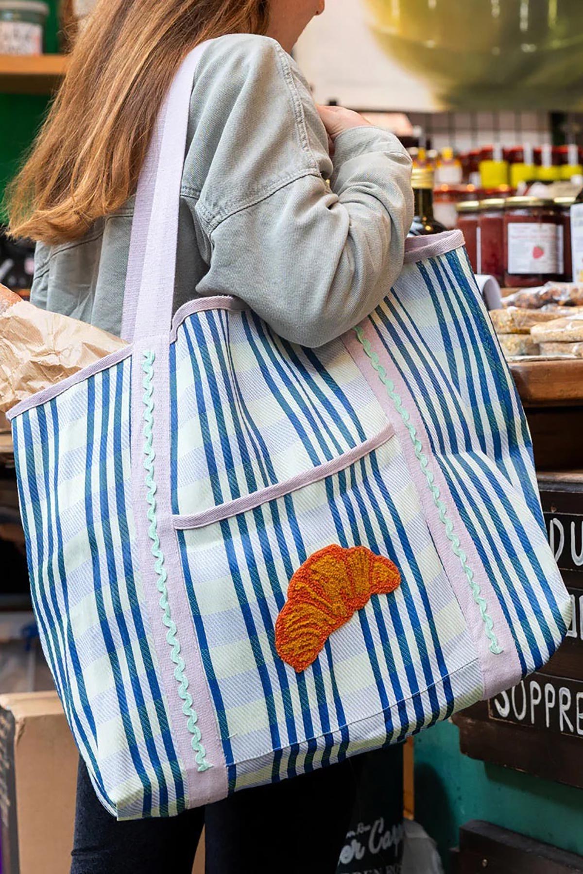 Talking Tables Bon Appetit Recycled Plastic Croissant Tote Bag
