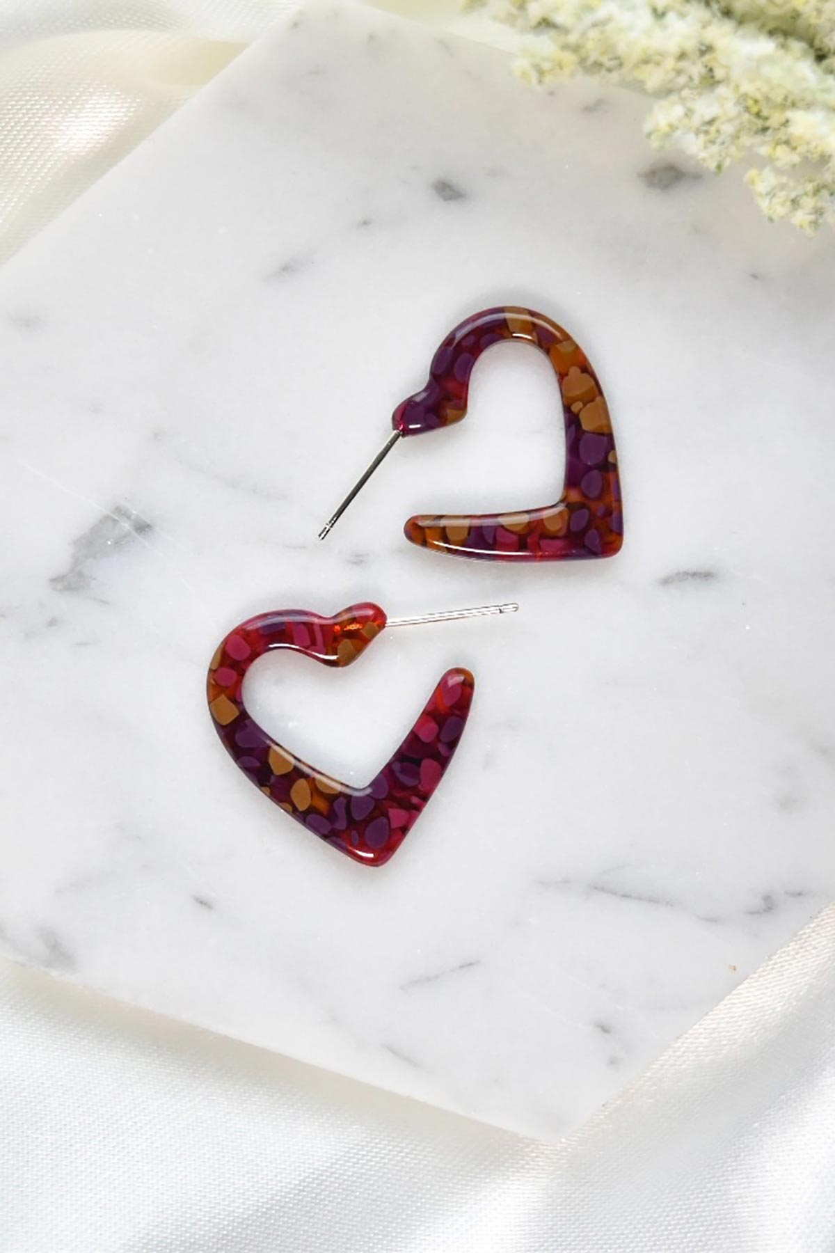 Fenna And Fei Bouquet Mini Heart Hoops