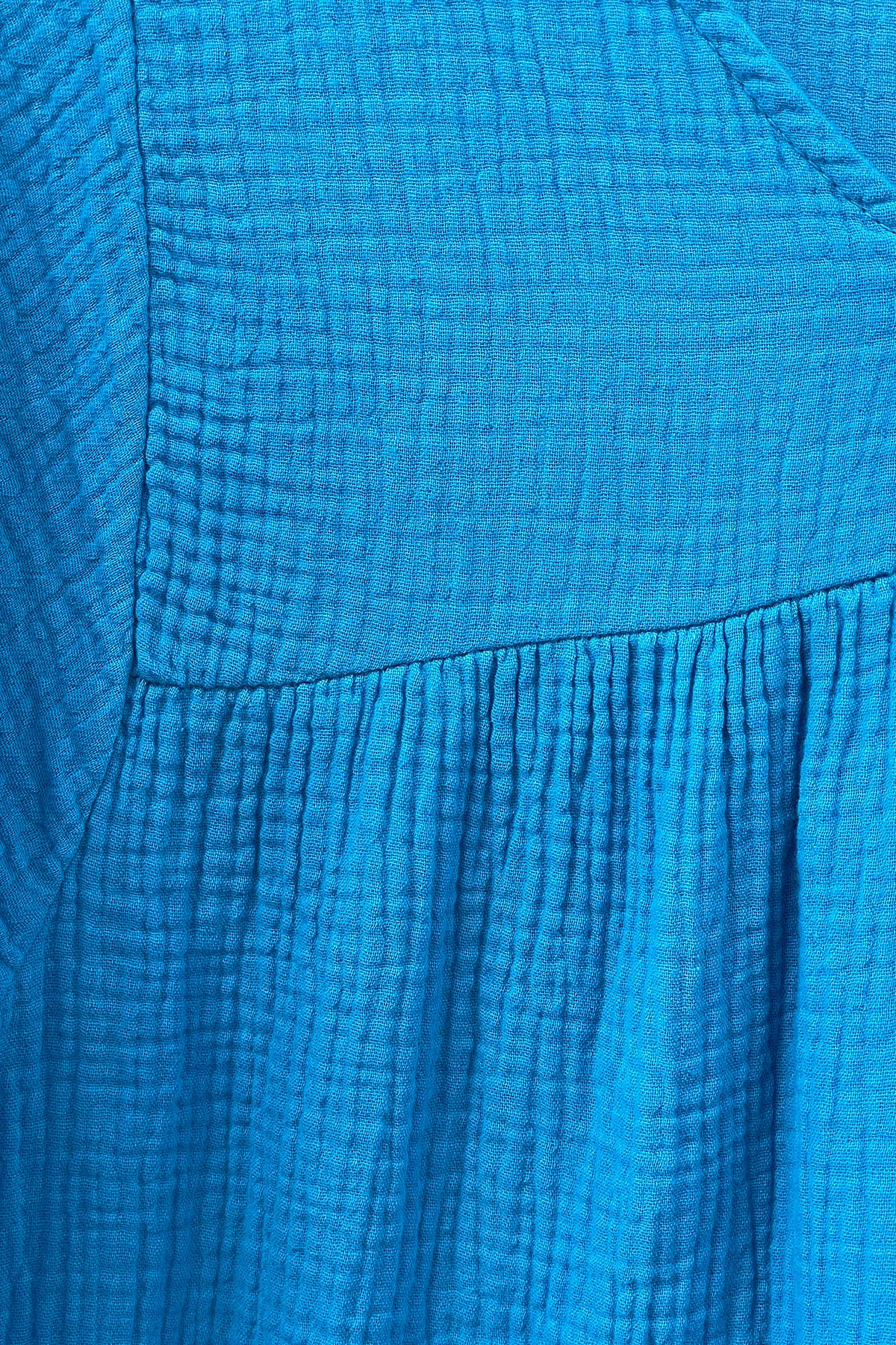Mia Strada Cloque Midi Dress In Sky blue