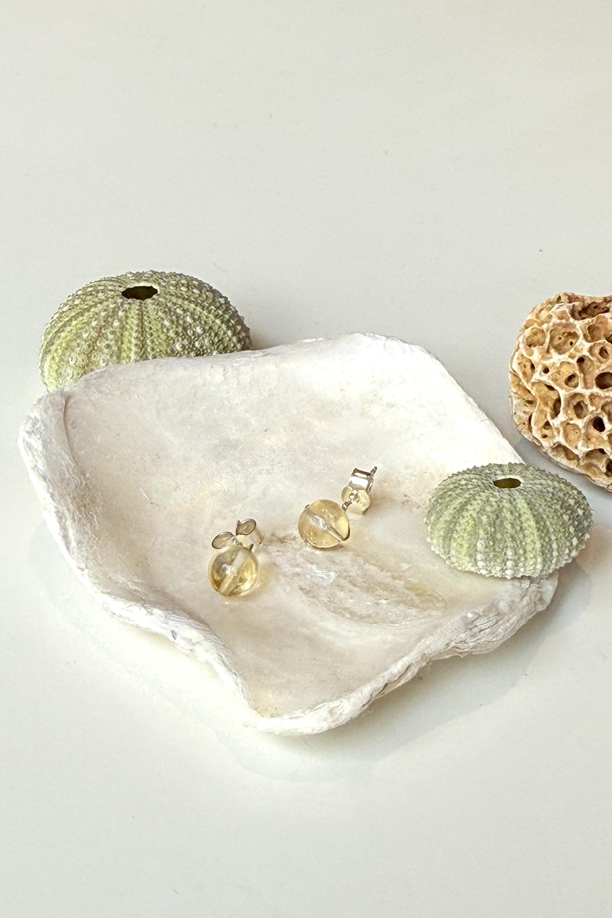 Cranberry Gemstone Stud Earrings