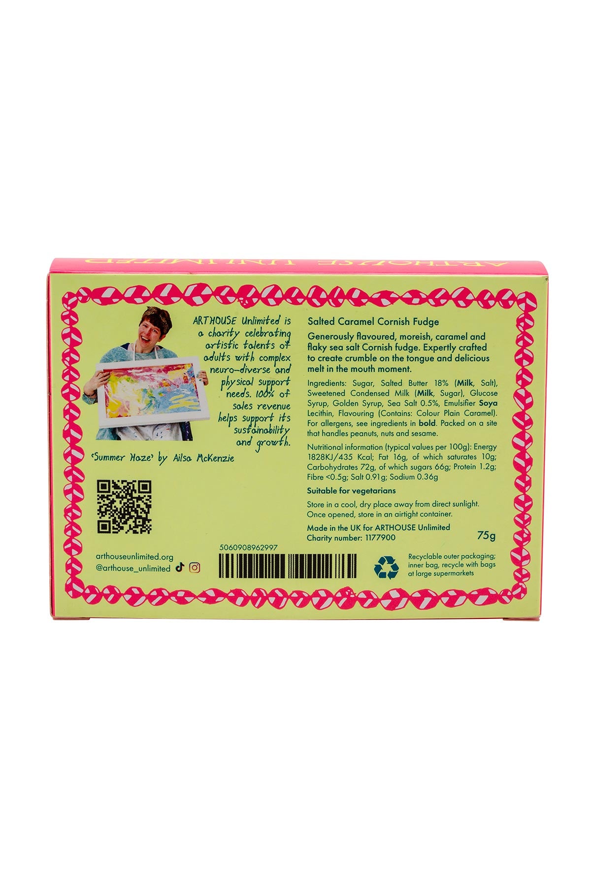 Arthouse Unlimited Sunny Days Clotted Cream Fudge