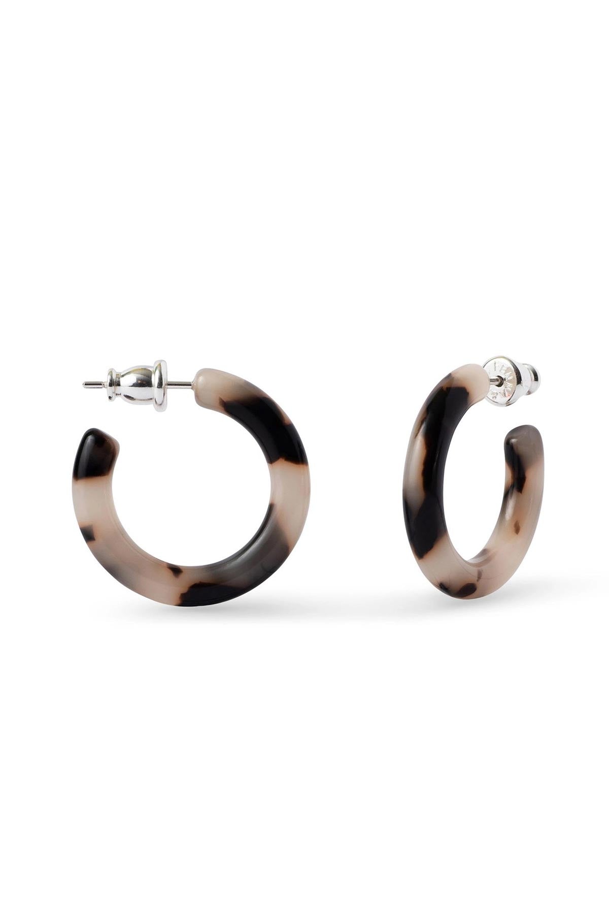 Fenna & Fei Small Acetate Hoops In Blonde