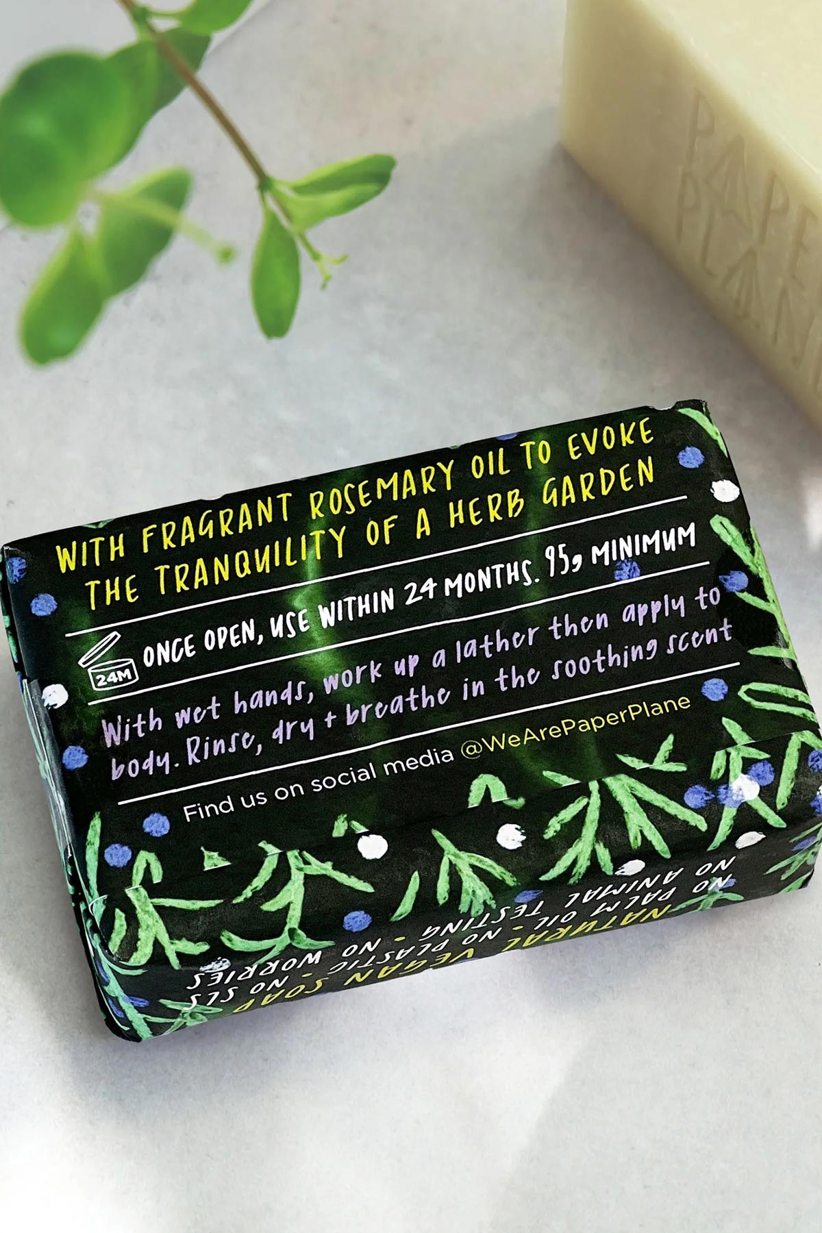 Herb Garden Rosemary Soap Bar 100% Natural And Vegan