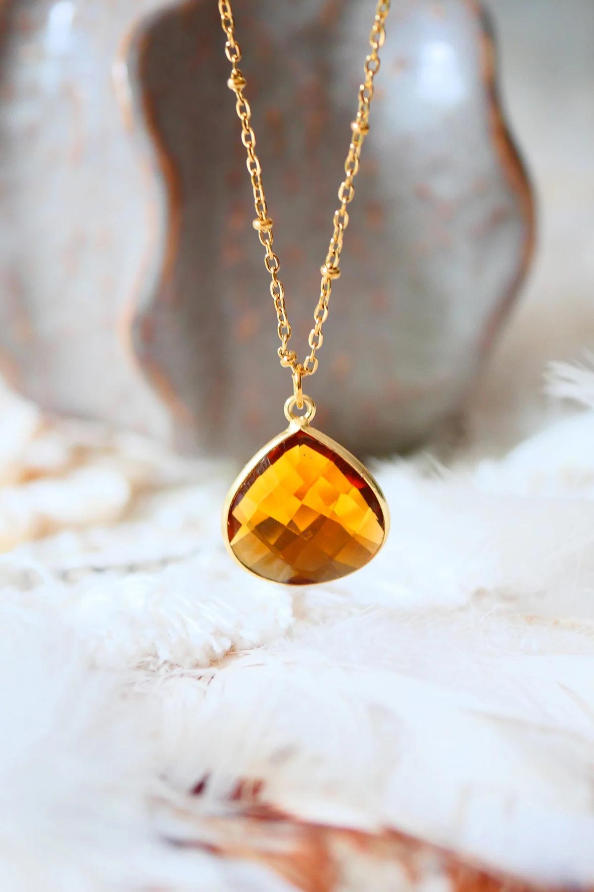 Ginandger Justine Necklace Citrine