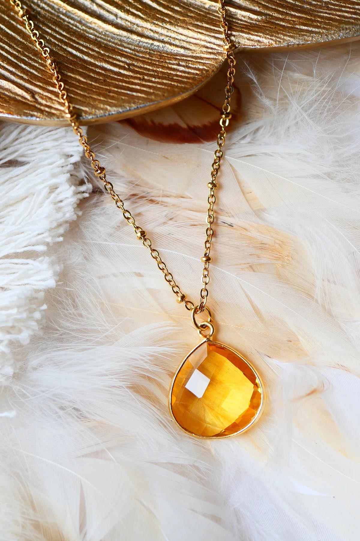 Ginandger Justine Necklace Citrine