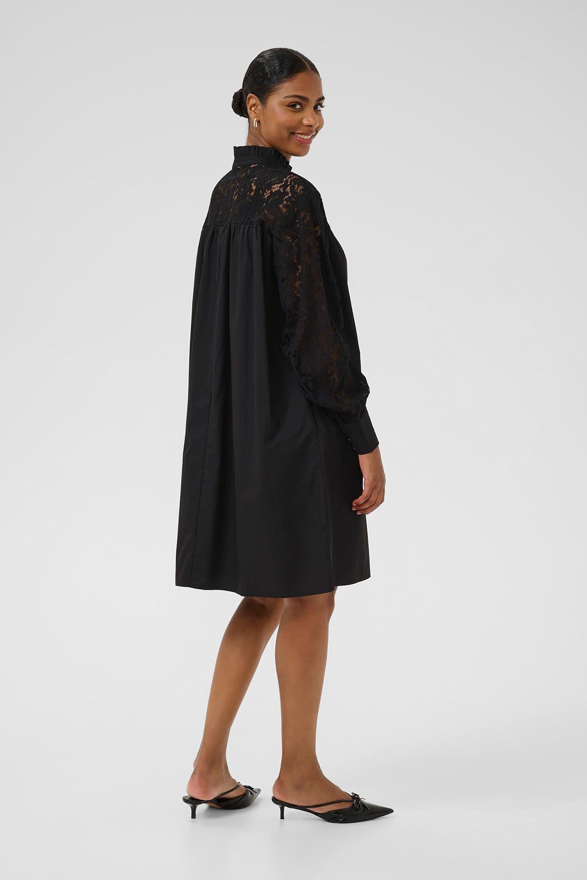 Kaffe KAcynthia Cotton Dress In Black