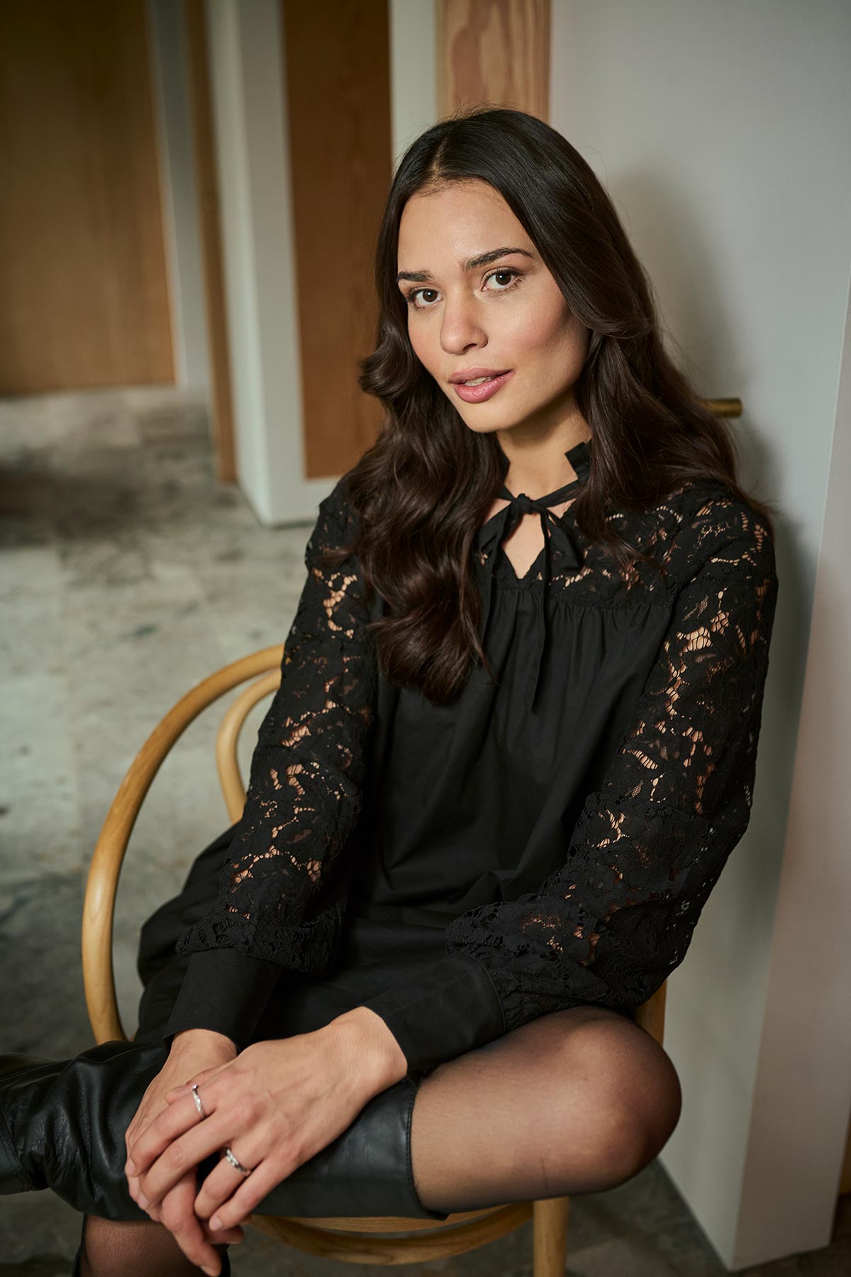 Kaffe KAcynthia Cotton Dress In Black