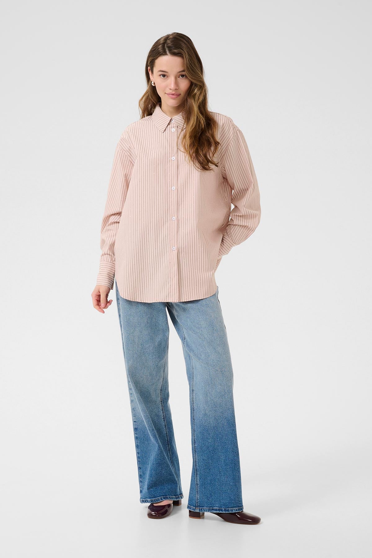 Kaffe KAvictoria Shirt In Lotus Stripe