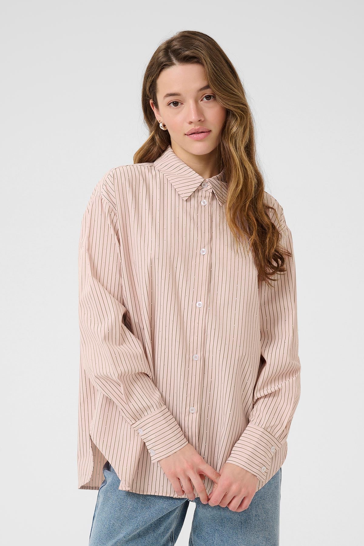 Kaffe KAvictoria Shirt In Lotus Stripe