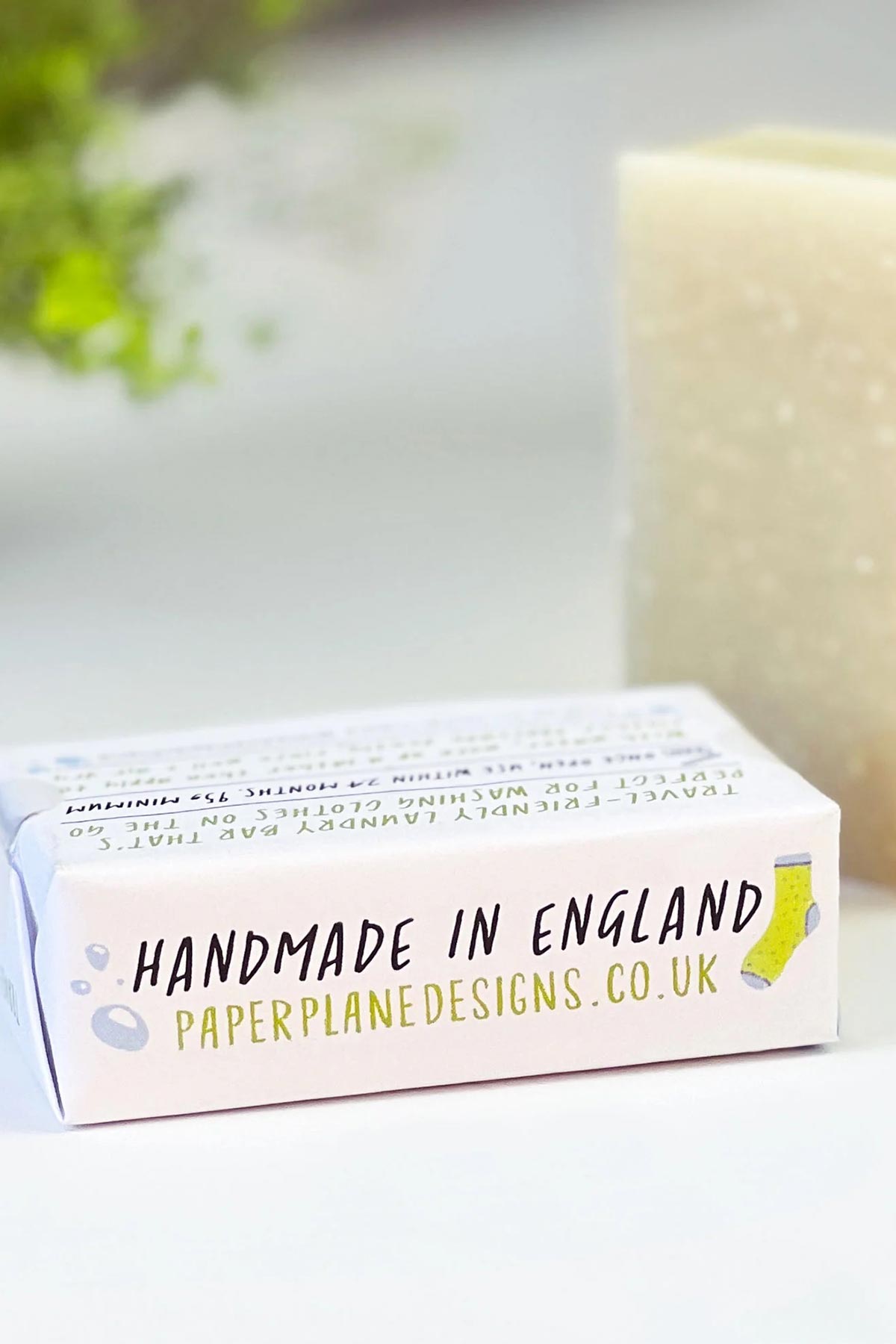 Paper Plane Laundry Bar 100% Natural Vegan Plastic-Free