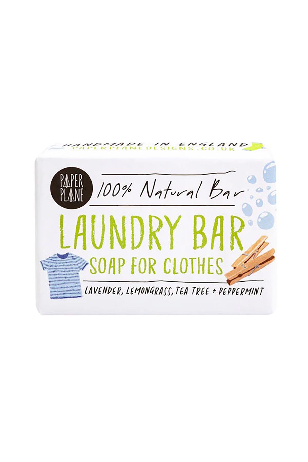 Paper Plane Laundry Bar 100% Natural Vegan Plastic-Free