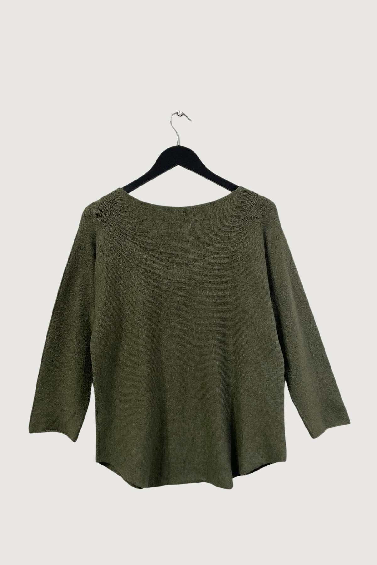 Mia Strada Gold Spots Seamless Softknit Jumper In Khaki Green