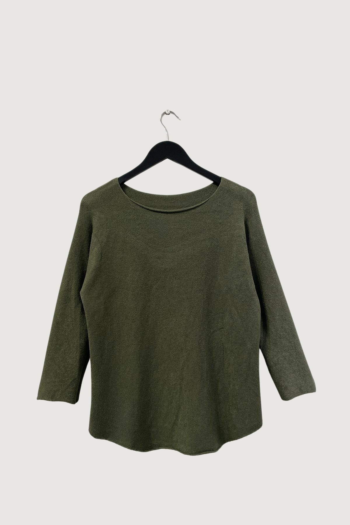 Mia Strada Gold Spots Seamless Softknit Jumper In Khaki Green