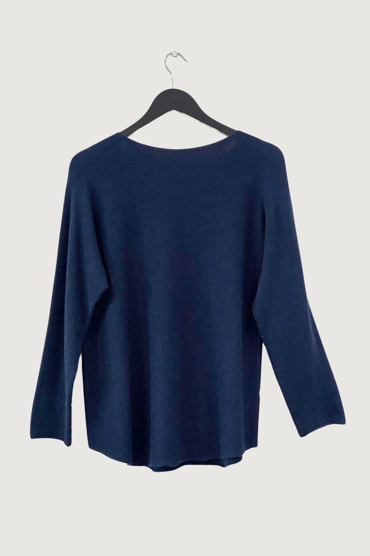 Mia Strada Seamless Softknit Jumper In Navy Blue