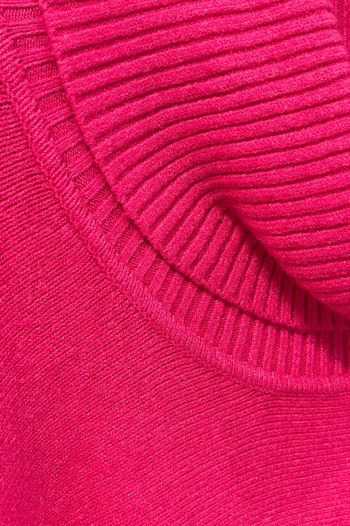 Mia Strada Super Soft Knitted Cowl Neck Poncho In Fuchsia