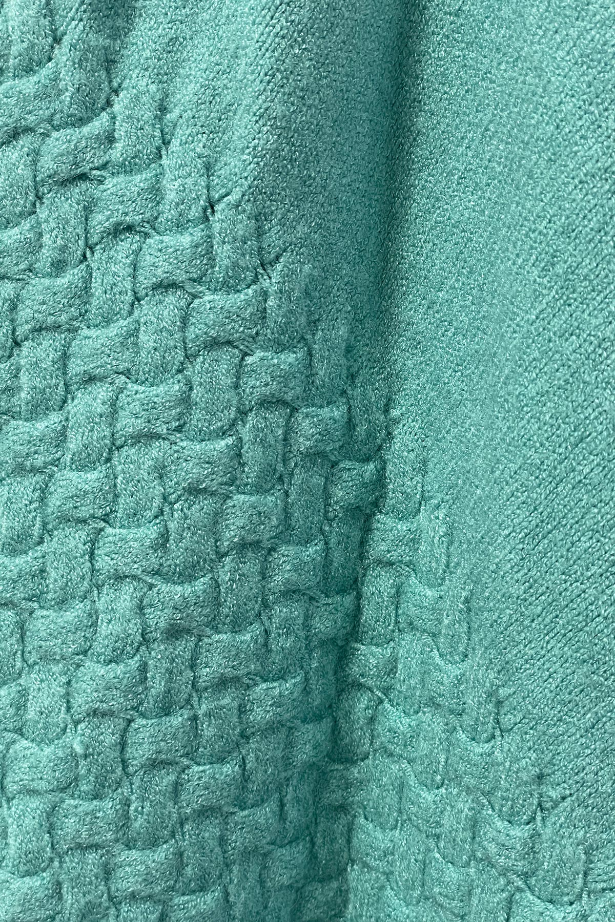 Mia Strada Super Soft Knitted Cowl Neck Poncho in Turquoise