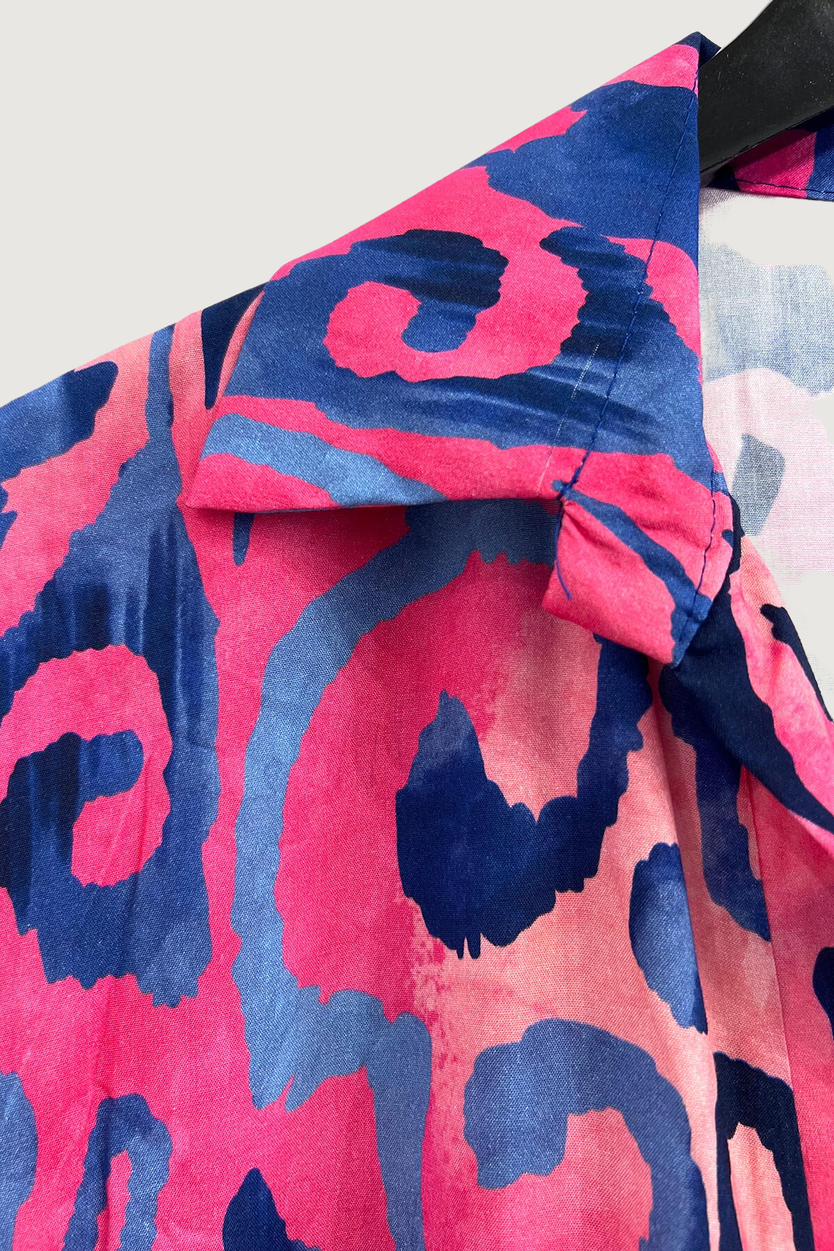 Mia Strada Two Tone Oversized Shift Dress In Navy + Fuchsia
