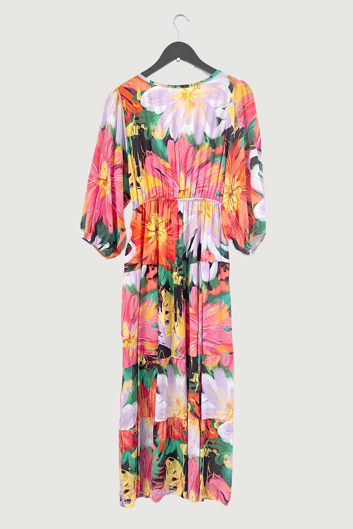 Mia Strada Rio Floral Midi Dress In Black
