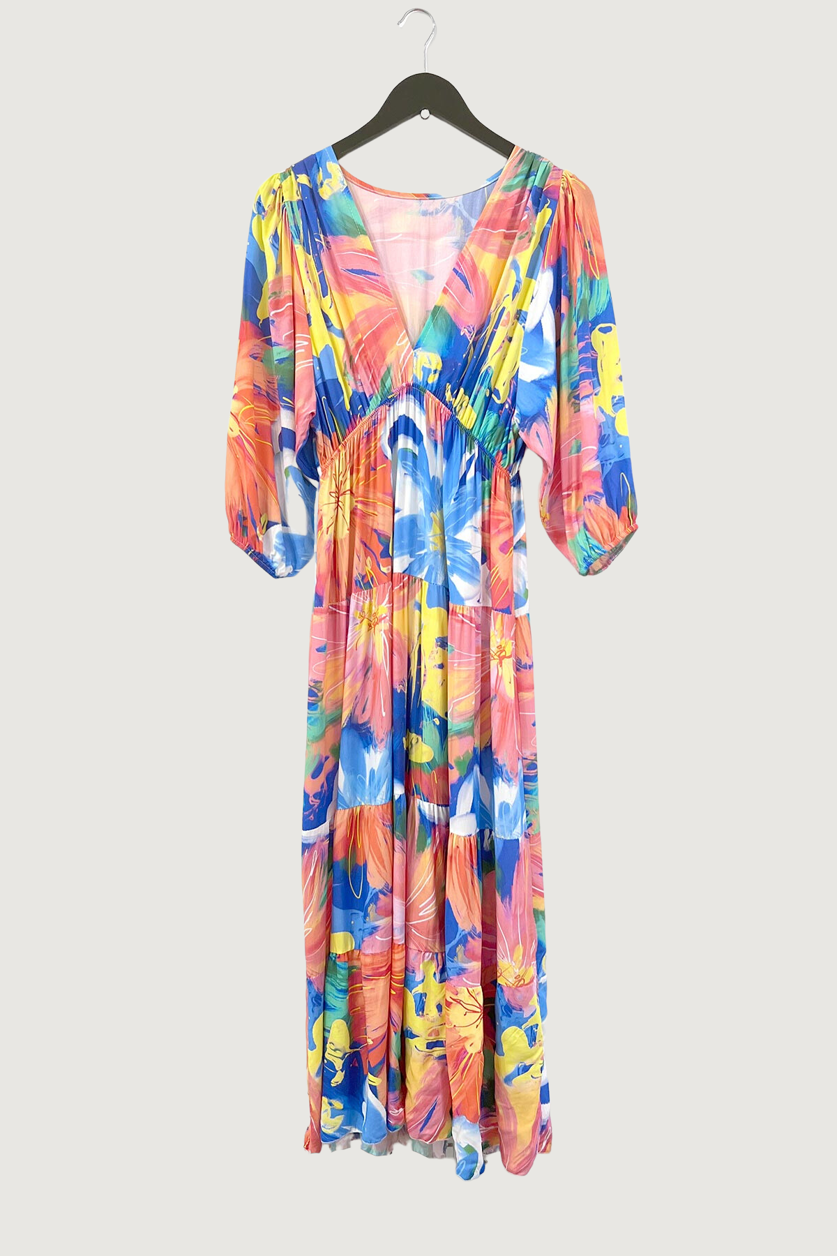 Mia Strada Rio Floral Midi Dress In Blue