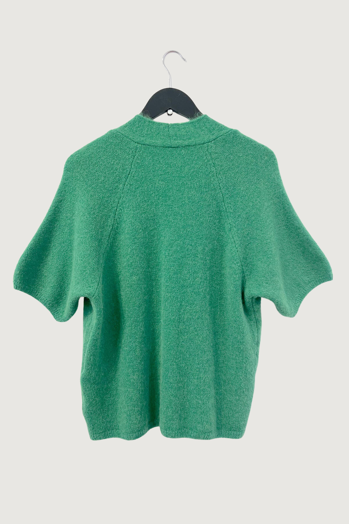 Mia Strada Soft Knit Baby Alpaca Blend Cardigan In Green