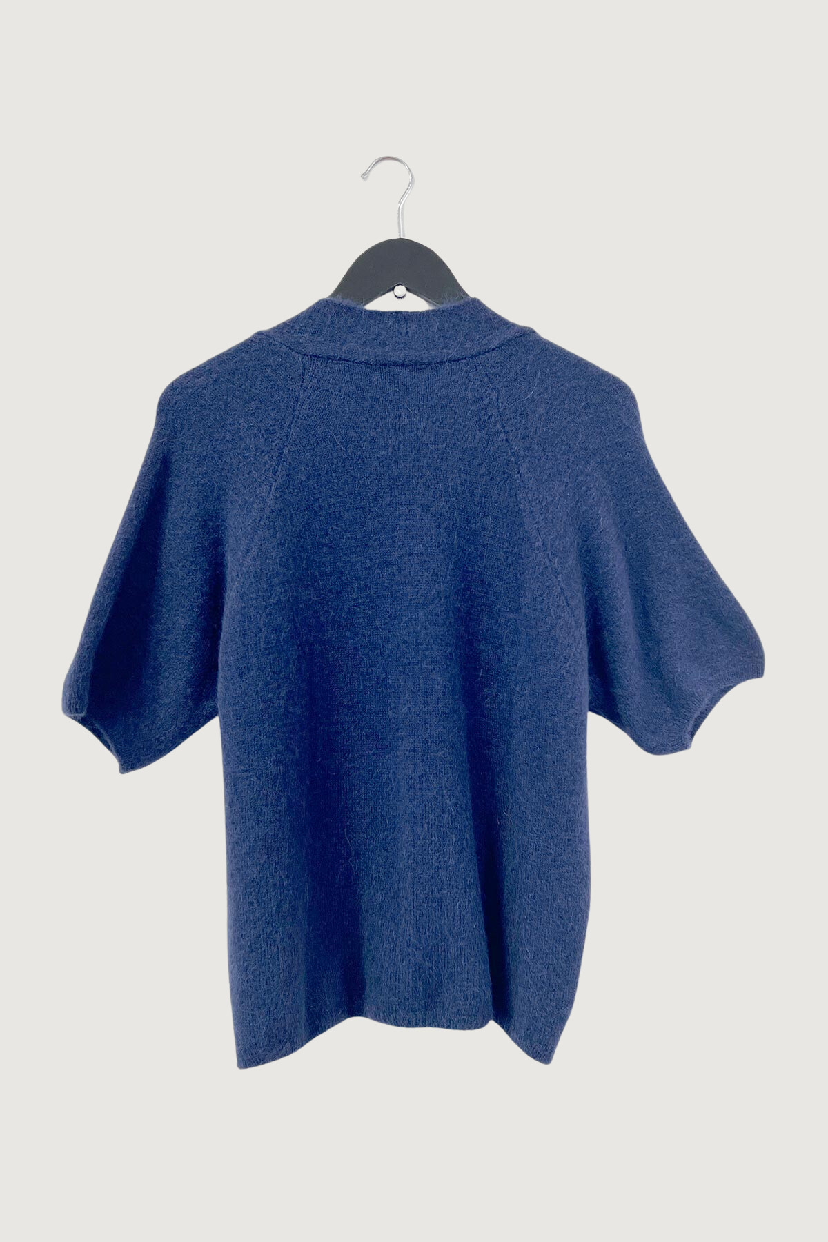 Mia Strada Soft Knit Baby Alpaca Blend Cardigan In Navy
