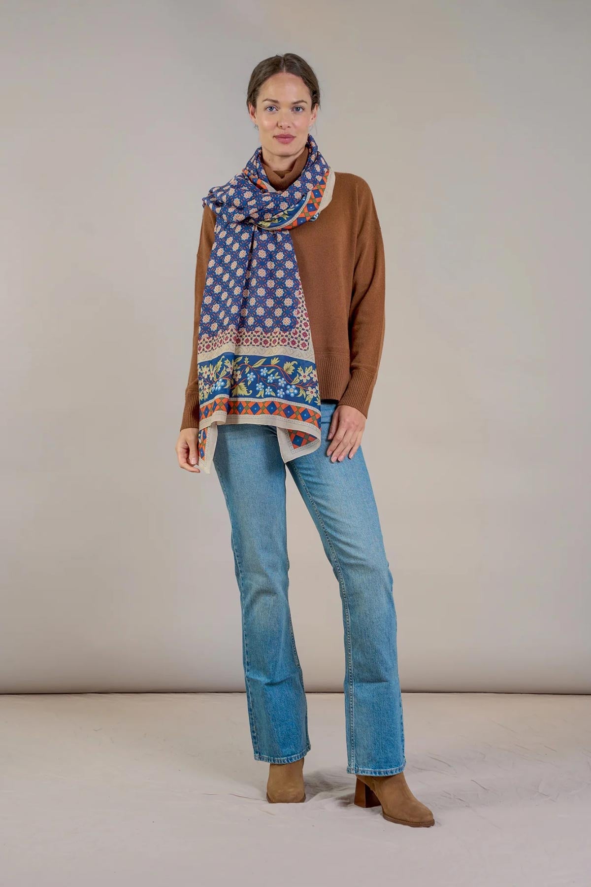 One Hundred Stars Moorish Blue Scarf