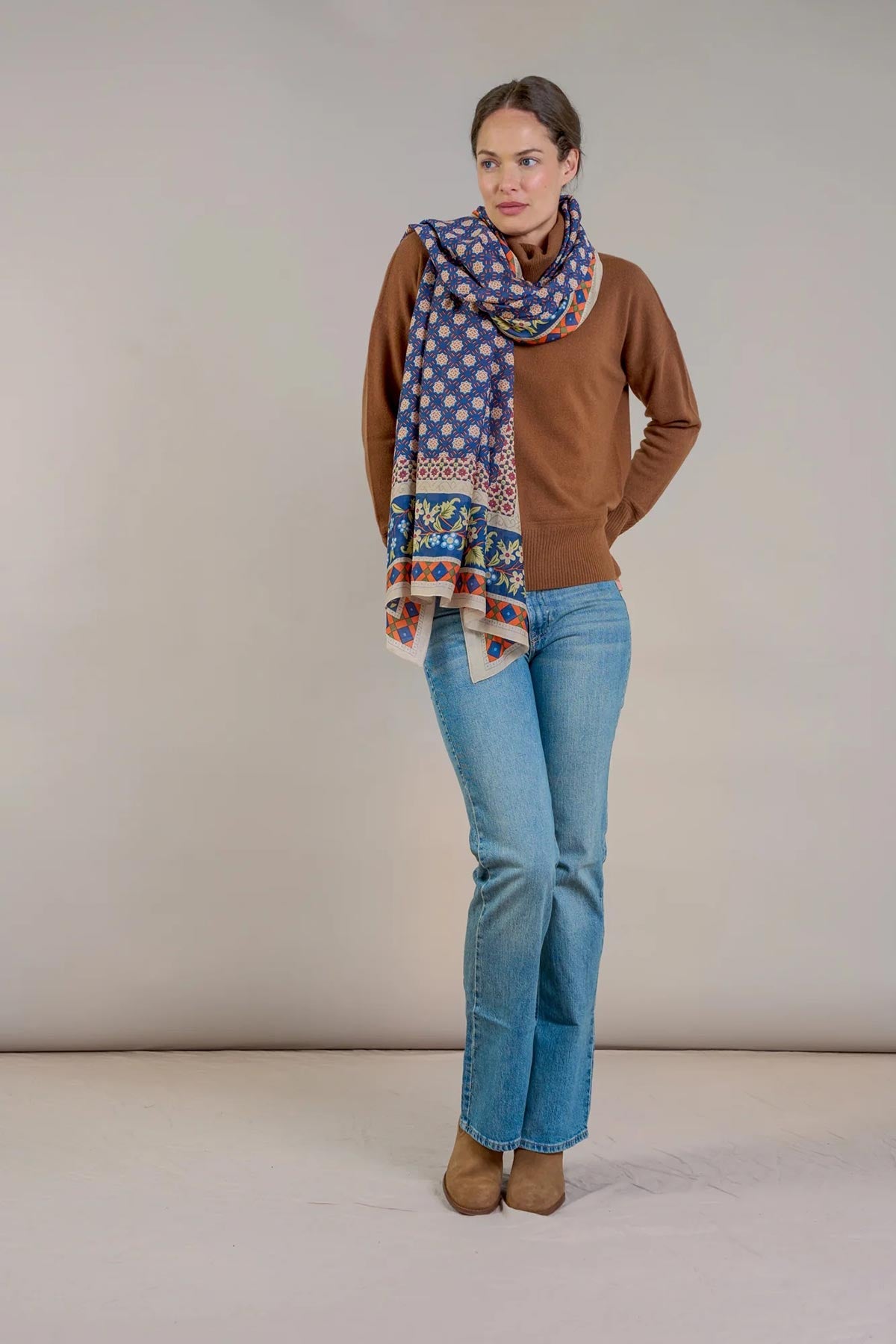One Hundred Stars Moorish Blue Scarf
