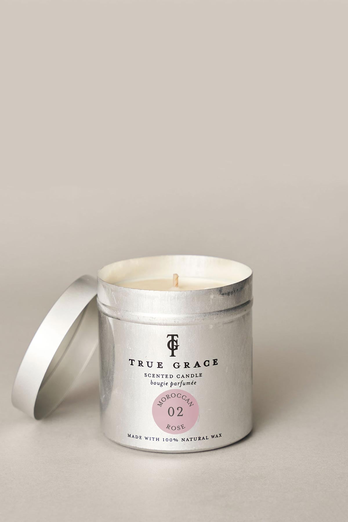 True Grace Moroccan Rose Tin Candle