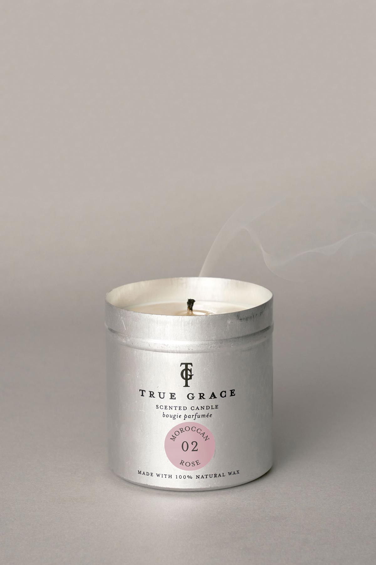 True Grace Moroccan Rose Tin Candle