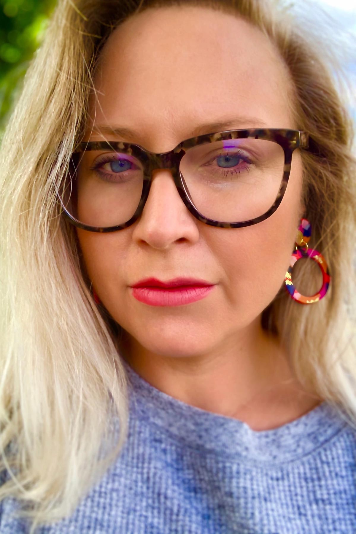 No Shrinking Violet Fire & Flood Large Hoop Earrings