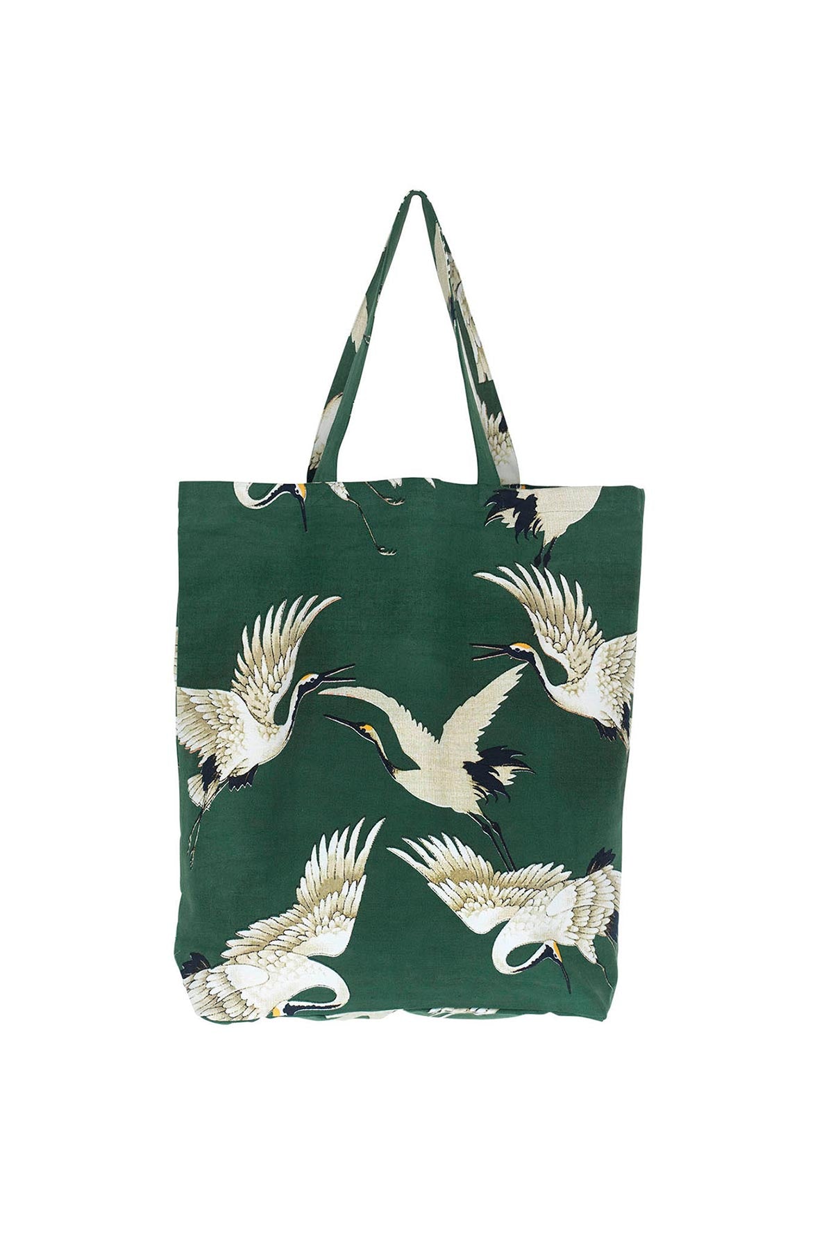 One Hundred Stork Forest Green Canvas Bag