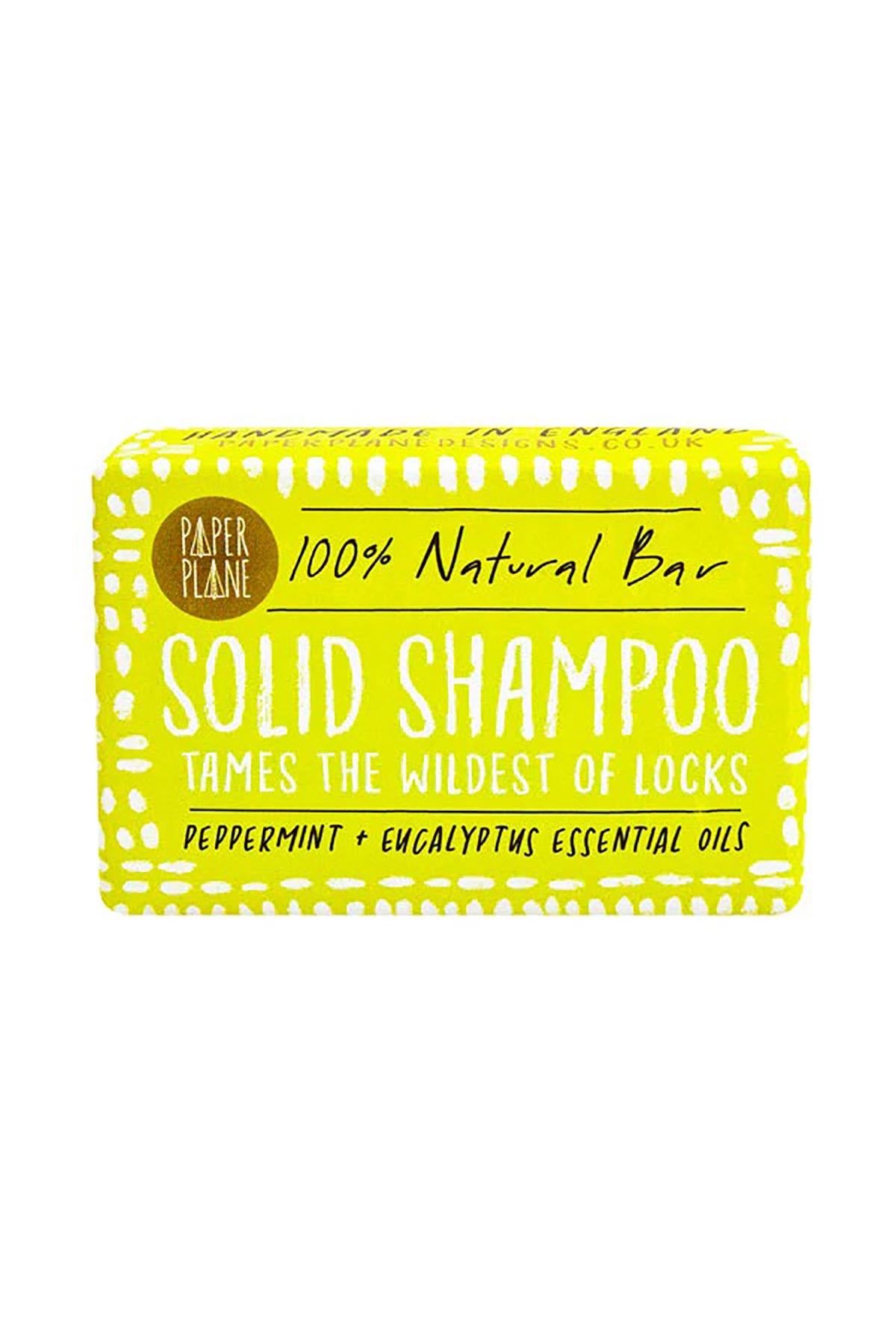 Paper Plane Peppermint And Eucalyptus 100% Natural Vegan Plastic-Free Solid Shampoo