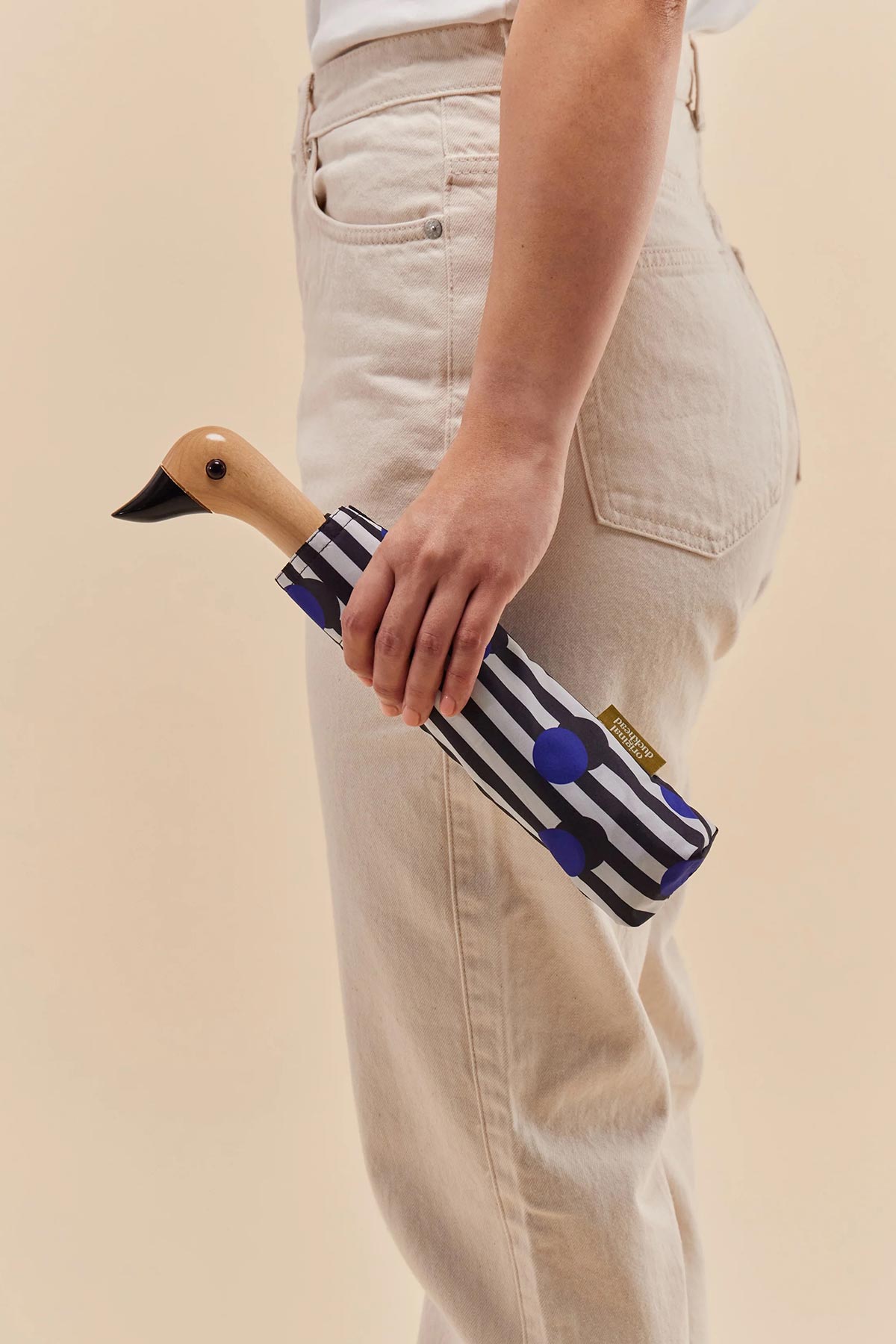Original Duckhead Polkastripe Eco-Friendly Compact Duck Umbrella