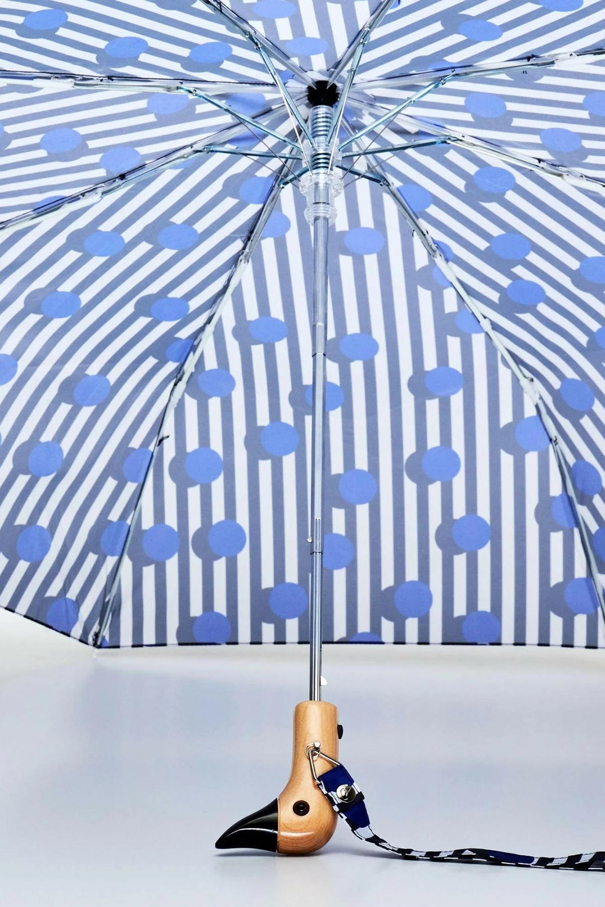 Original Duckhead Polkastripe Eco-Friendly Compact Duck Umbrella