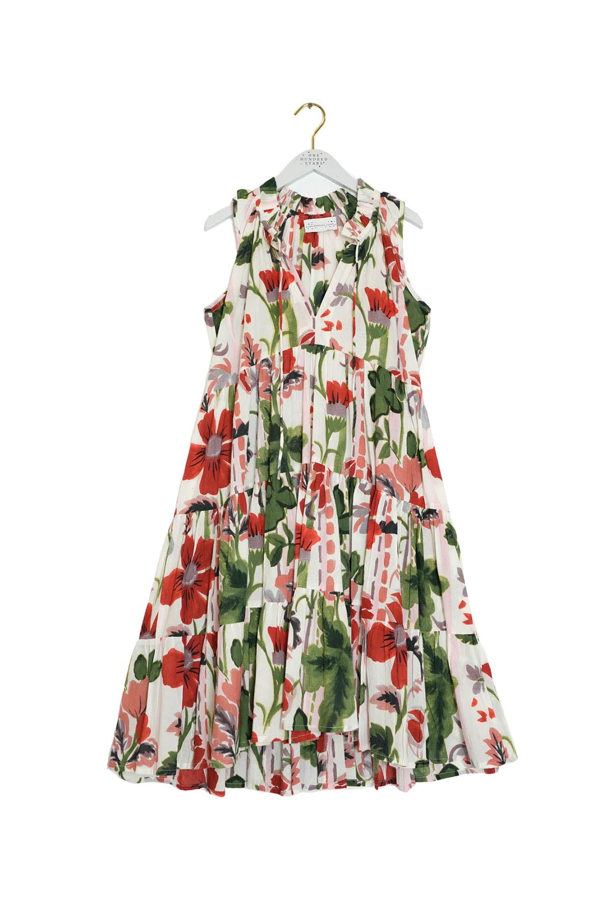 One Hundred Stars Poppy Red Frill Dress