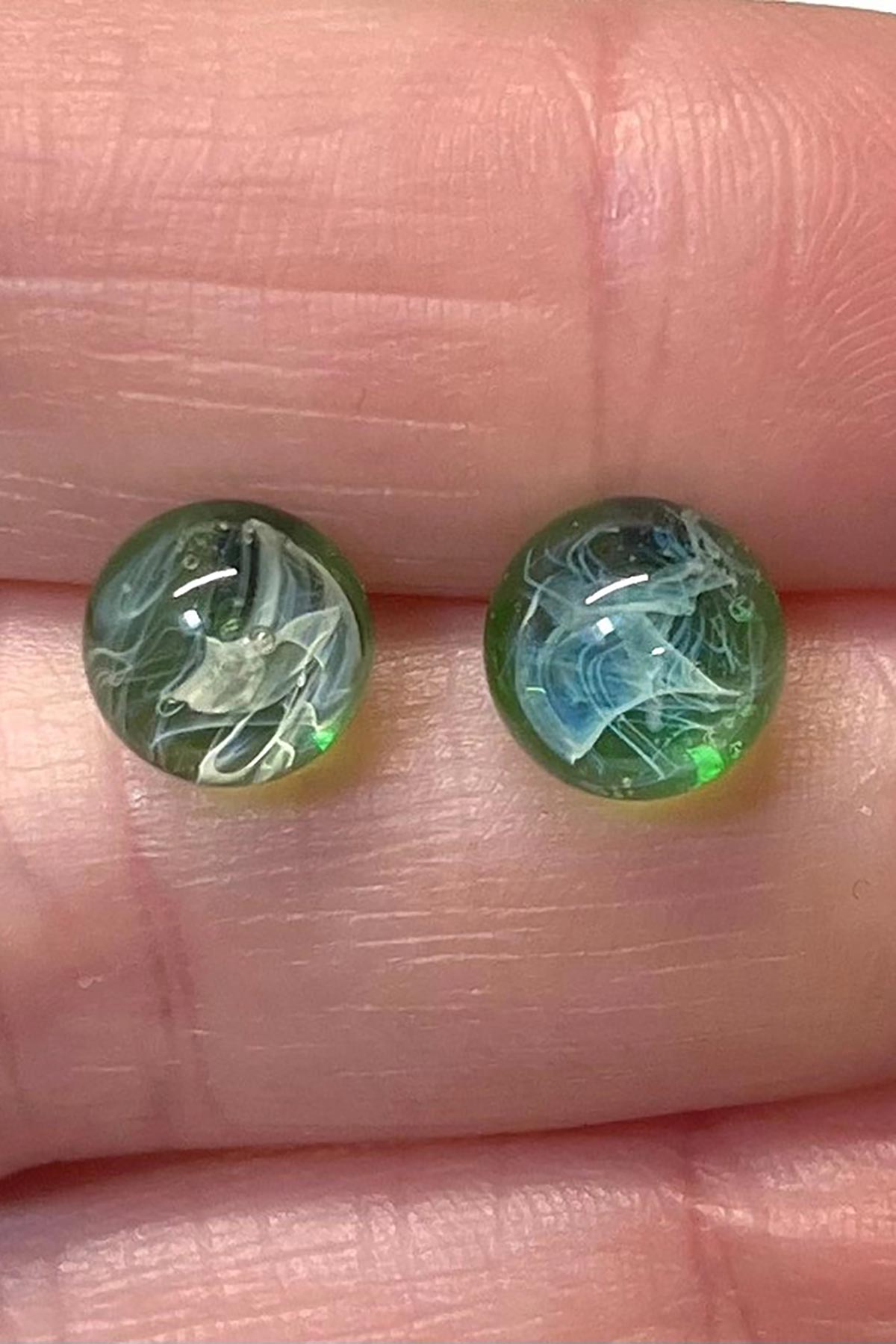 Helen Chalmers Pulsar Celestial Handmade Glass Stud Earrings