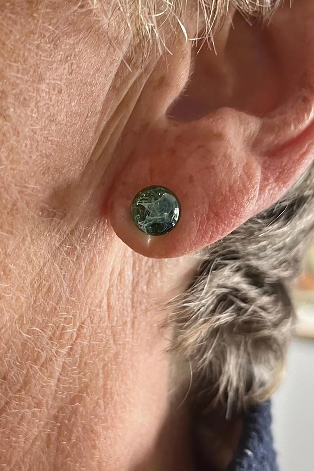 Helen Chalmers Pulsar Celestial Handmade Glass Stud Earrings