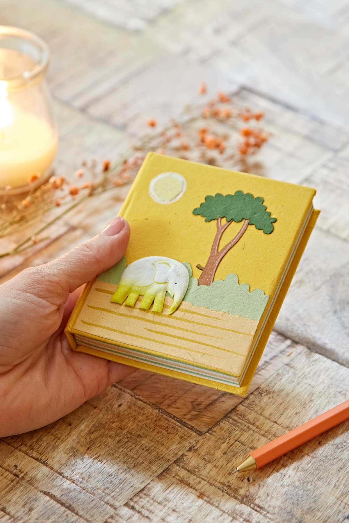 Paper High Small Colourful Elephant Dung Notebook