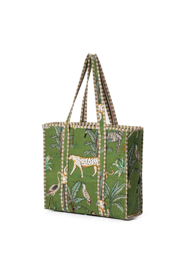 Conscious Yoga Collective The Ultimate Jungle Tote In Green
