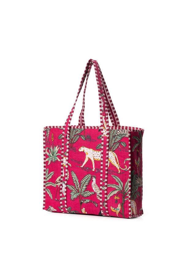 Conscious Yoga Collective The Ultimate Jungle Tote In Hot Pink