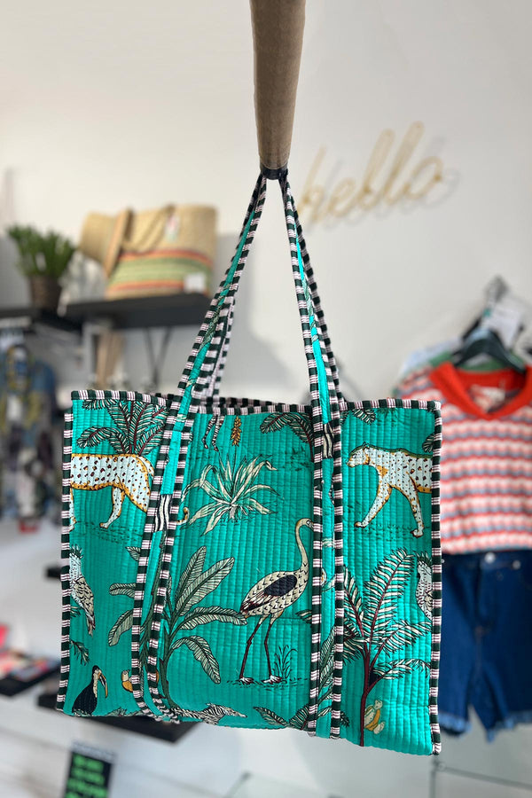 Conscious Yoga Collective The Ultimate Jungle Tote In Turquoise