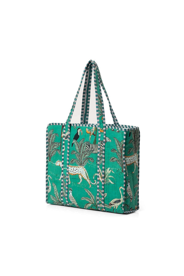 Conscious Yoga Collective The Ultimate Jungle Tote In Turquoise