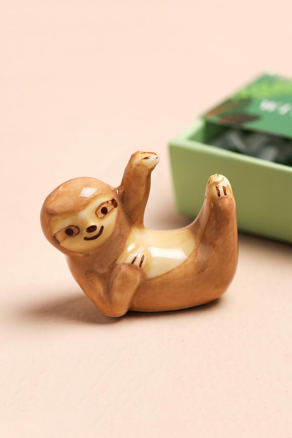Lisa Angel Tiny Matchbox Ceramic Sloth Token