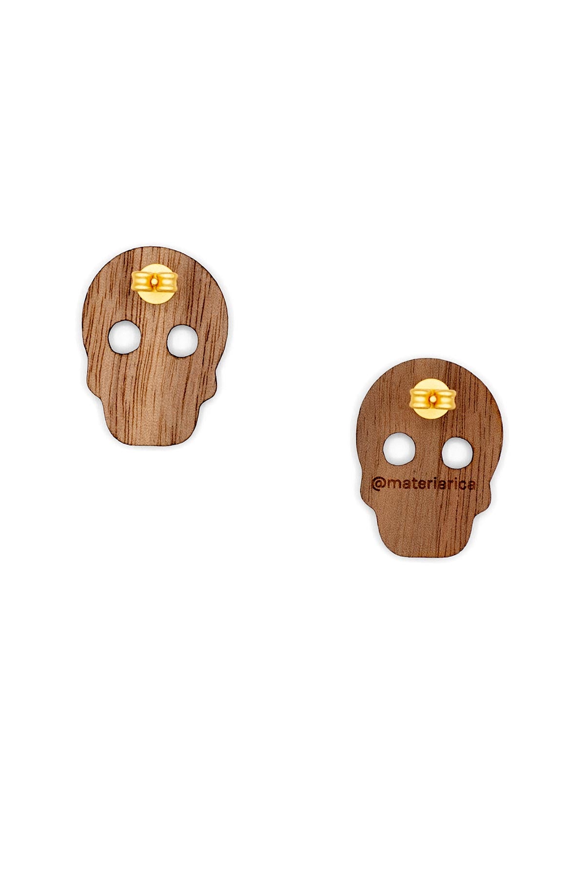 Materia Rica Sweet Catrina Stud Wooden Earrings