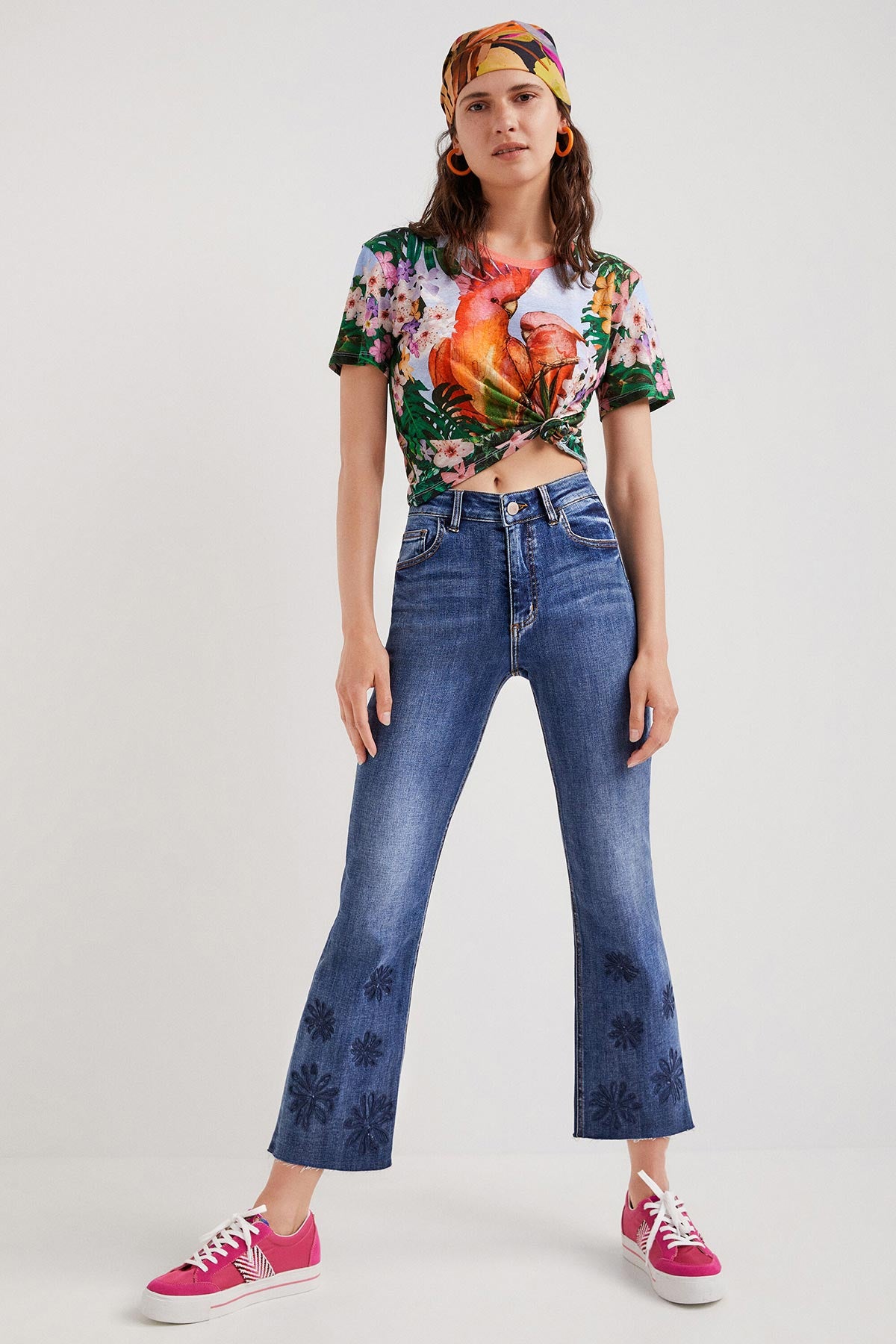 Desigual Tropical parrot T-shirt