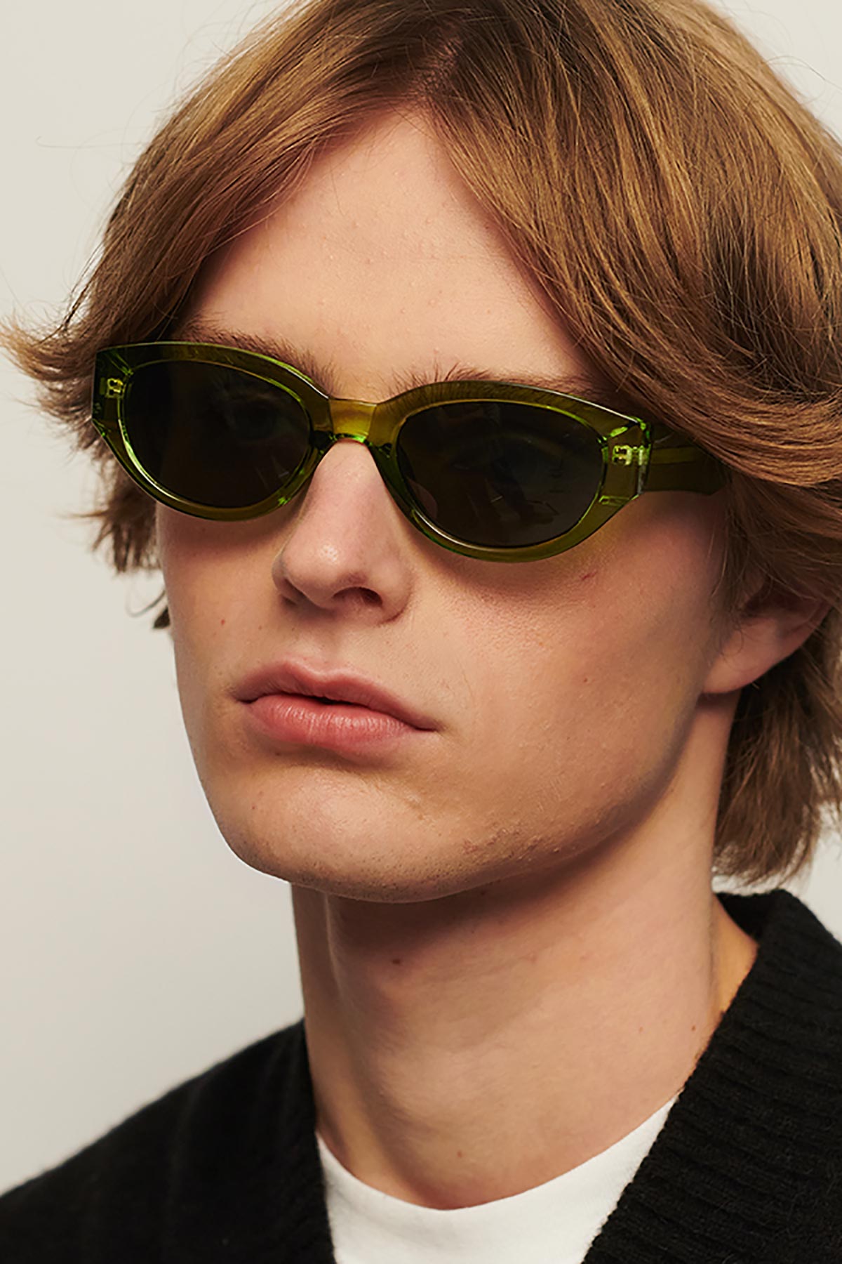 A Kjaerbede Winnie Sunglasses In Light Olive Transparent