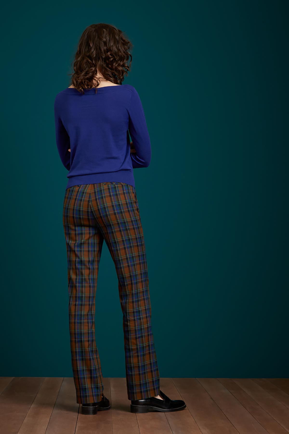 Audrey Long Sleeve Organic Cottonclub Blue Top | Occasion Party Tops